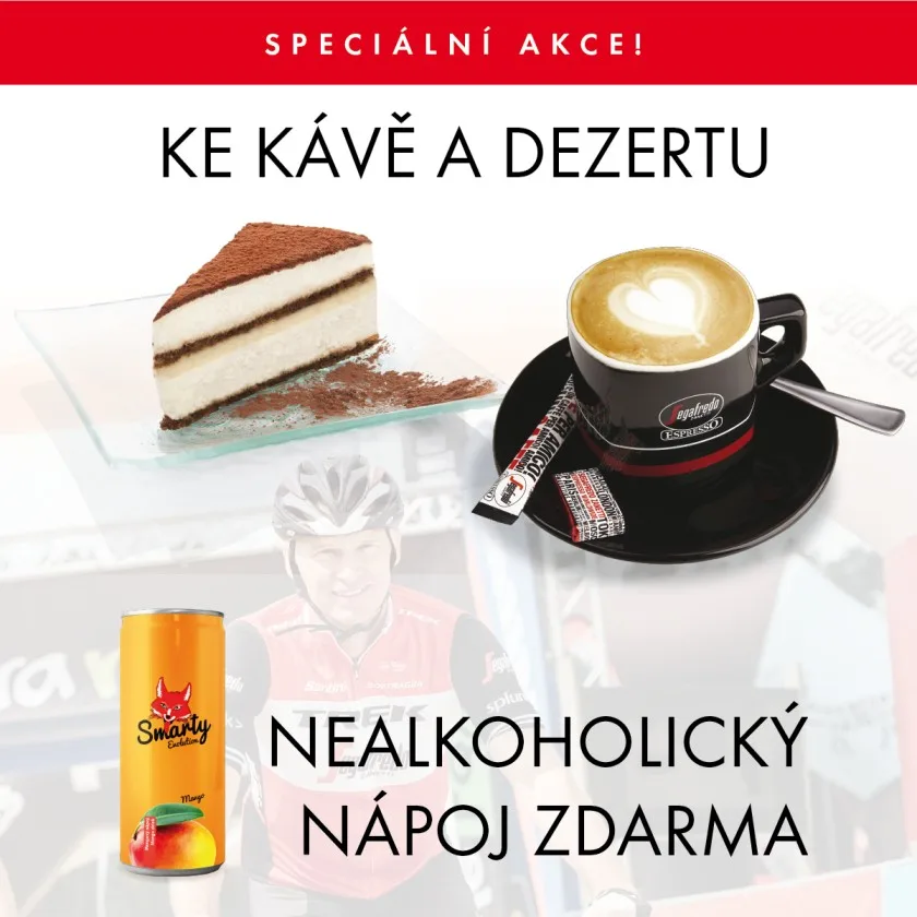 Dezert a káva a nealkoholický nápoj zdarma