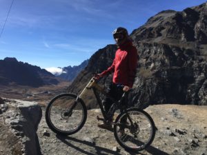Ondřej Lamich na kole v horách