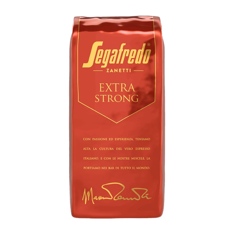 Produktbild: Kaffee Segafredo Extra Strong ganze Bohne, 1000 g, aromaversiegelte Verpackung.